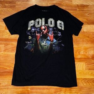 Polo G Rapper Rap Tee Shirt Adult Medium Black Hip Hop Band T-shirt Preowned